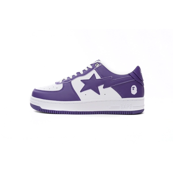 Cheap  Fake BapeSta A Bathing Ape  Low White Purple 1170 0191 007