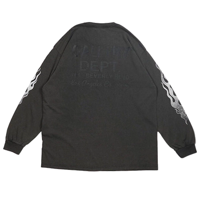 Gallery Dept. Flames LS T-Shirt Black