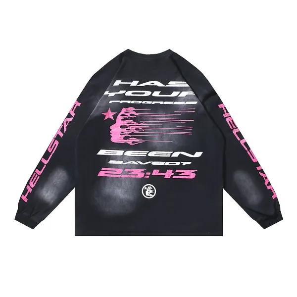Hellstar Christ Long-Sleeve T-Shirt #652 Washed Black