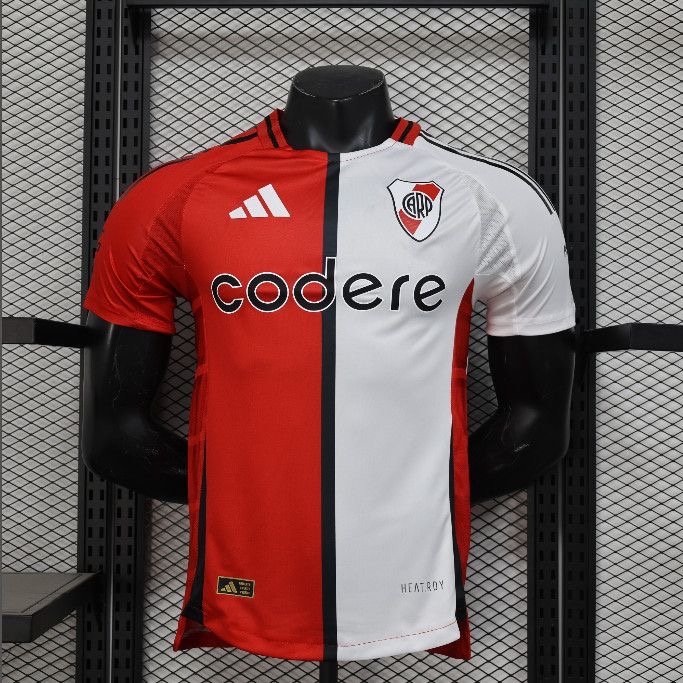 River Plate 2025/26 Player Version Away Jersey | Adidas HEAT.RDY Red White Split Football Shirt