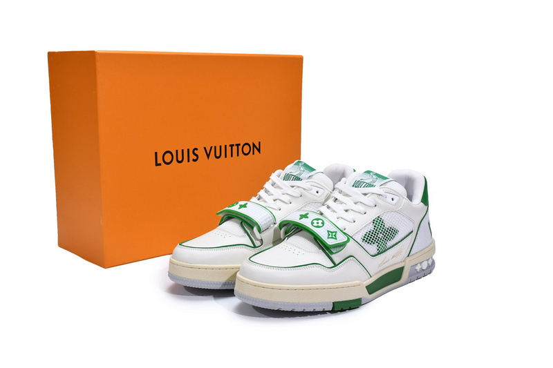 Pkkicks God Batch LOUIS VUITTON Trainer White Green 1A98UX
