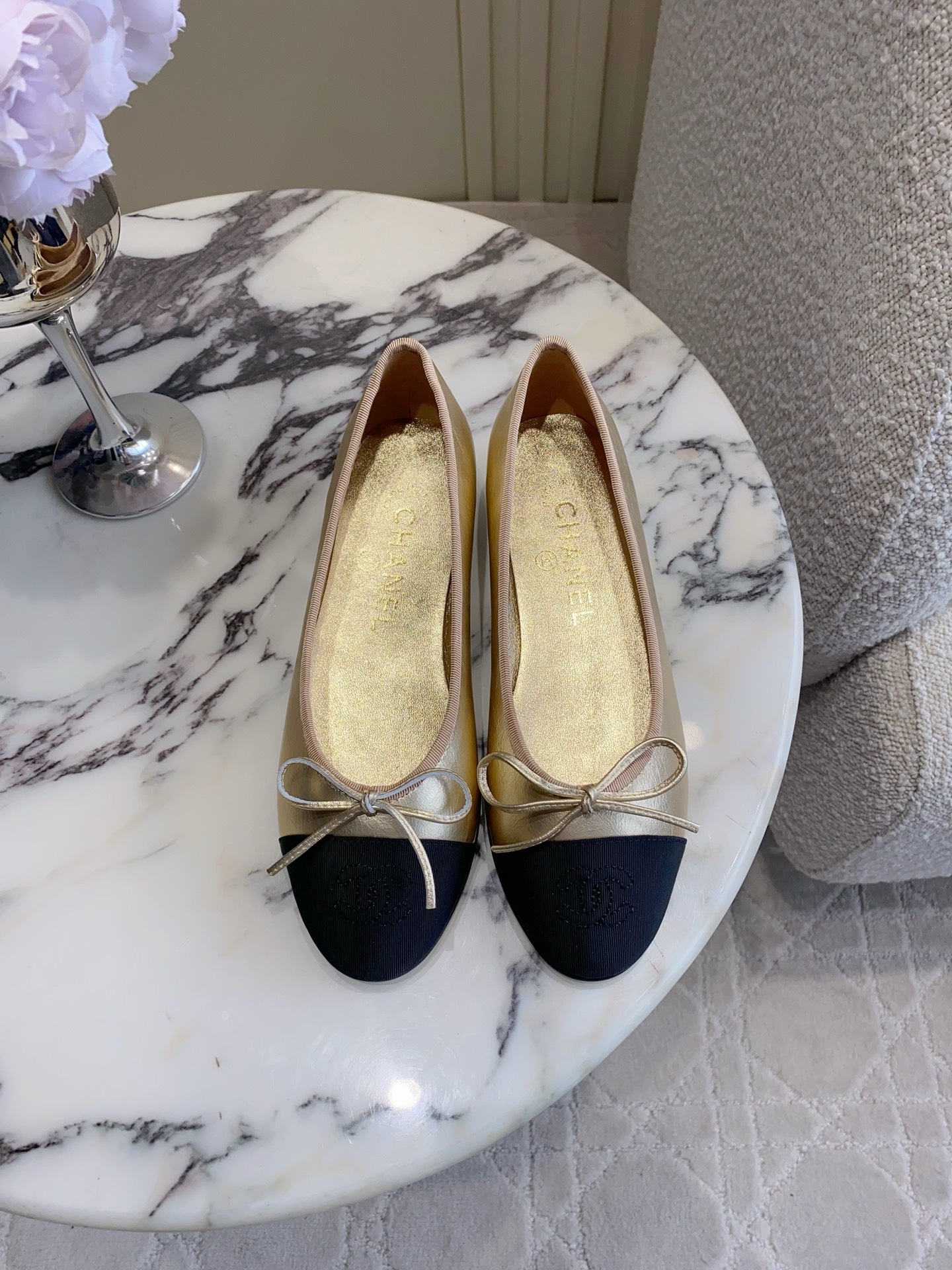 Chan New Bow flat ballet shoes