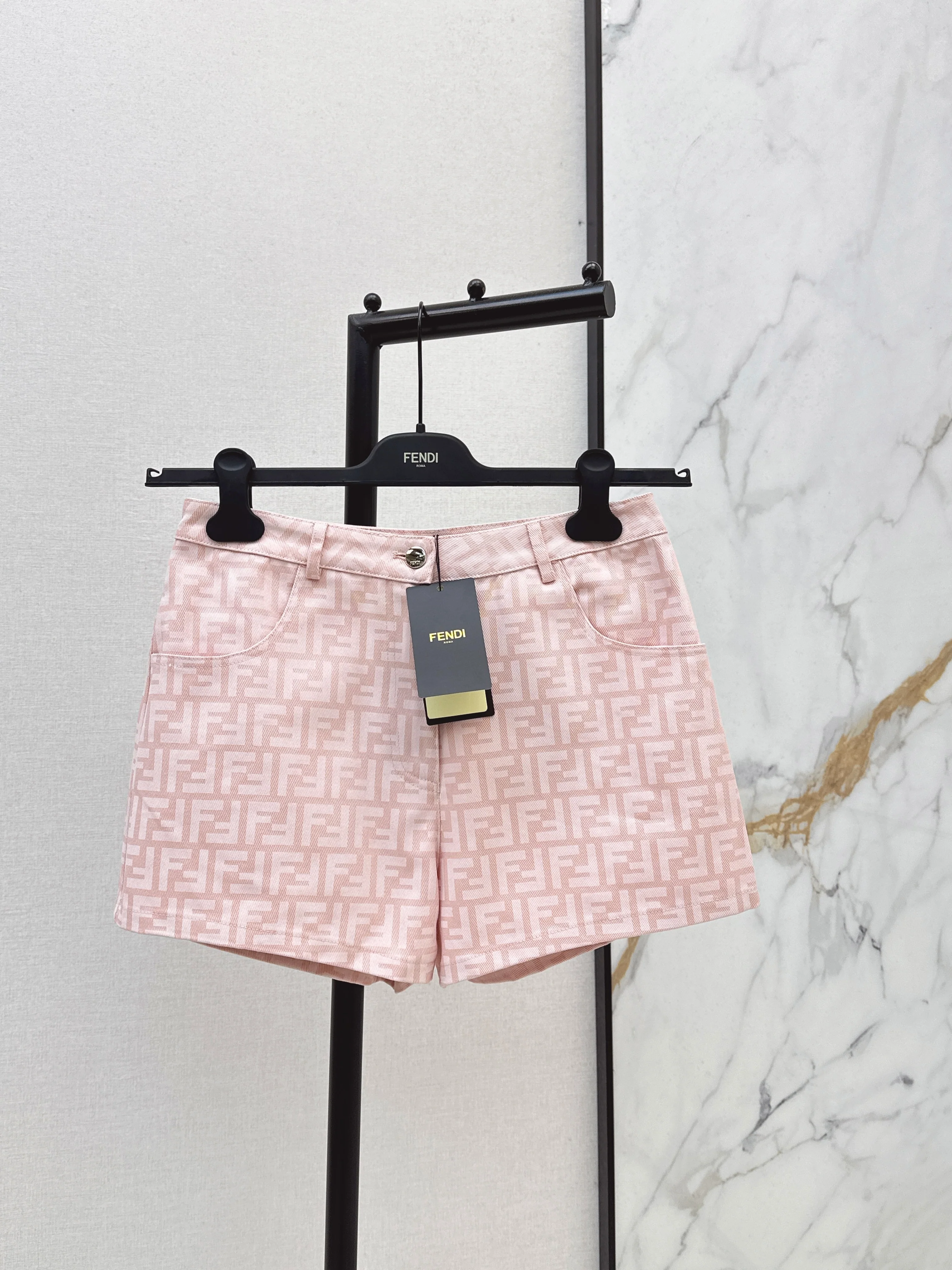 Fend NEW jacquard denim shorts