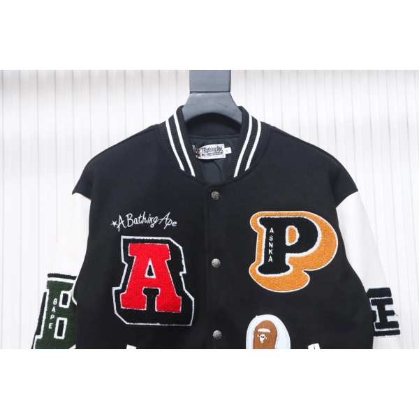 Bape Element Pattern Towel Embroidered Baseball  Jacket
