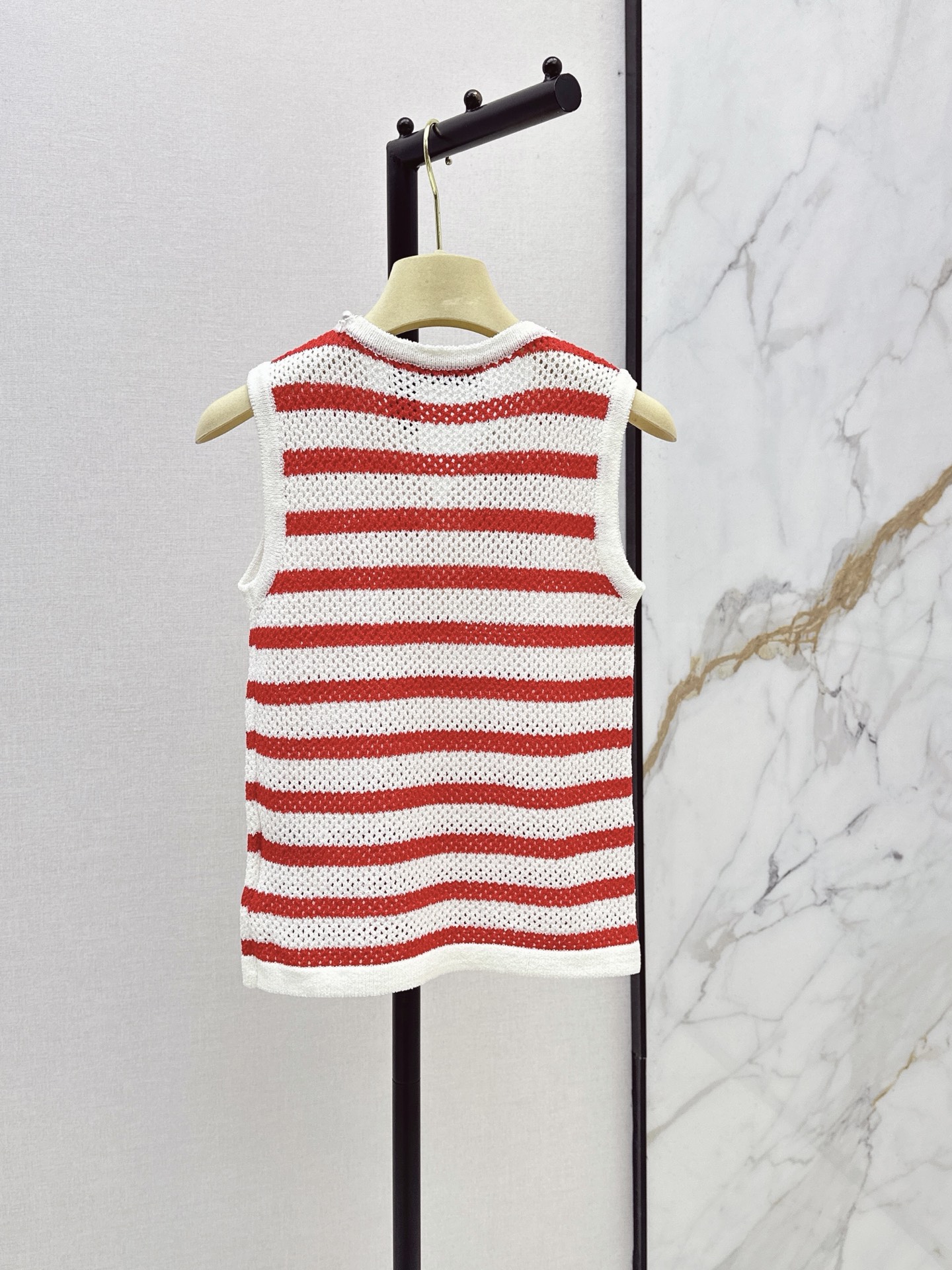 Miu New Striped Knit Vest