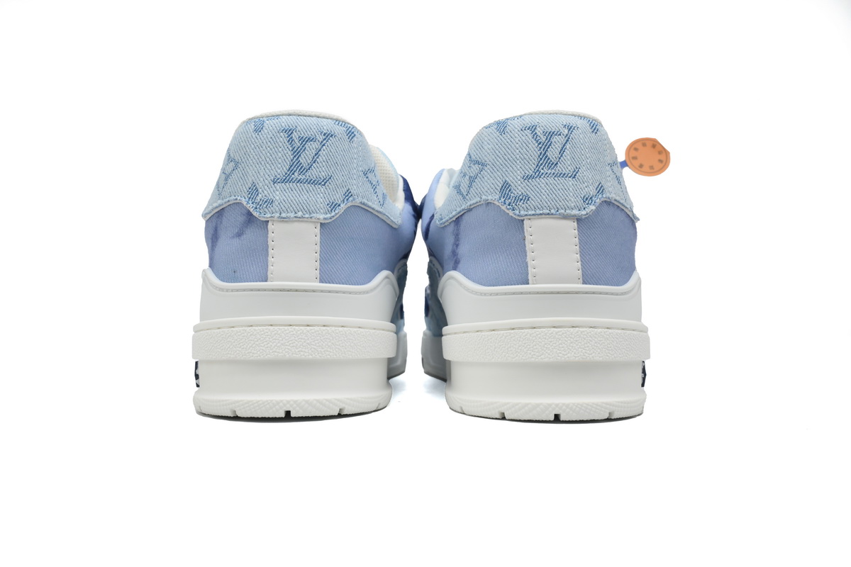 Pkkicks God Batch LOUIS VUITTON Trainer XS Rendering Blue Cloth