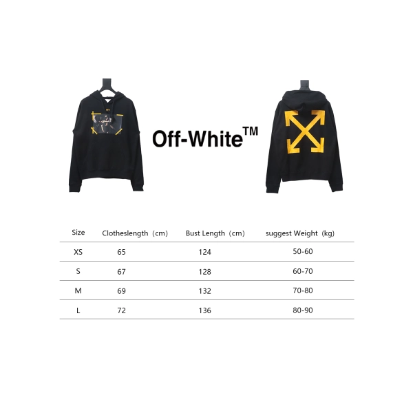 Off-white religious Madonna print hoodie yellow