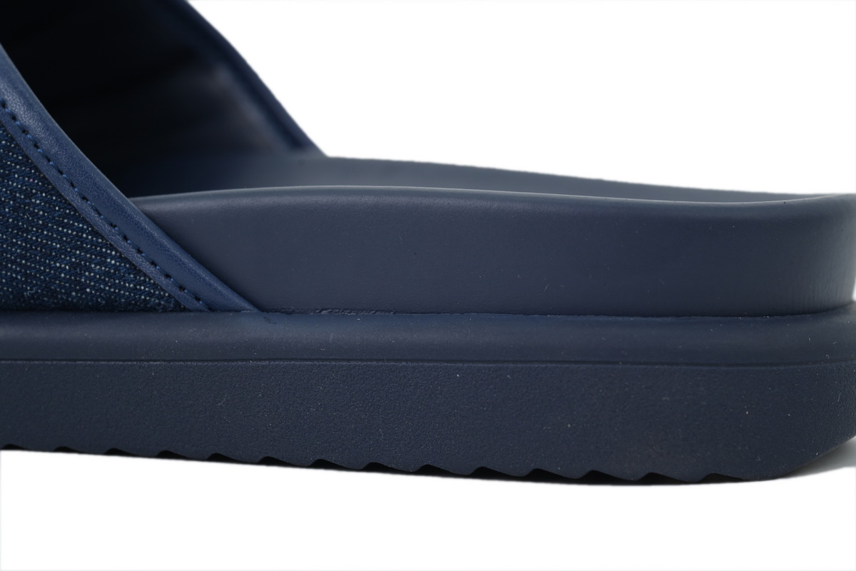 Pkkicks God Batch LOUIS VUITTON Slippers Blue Denim Fabric