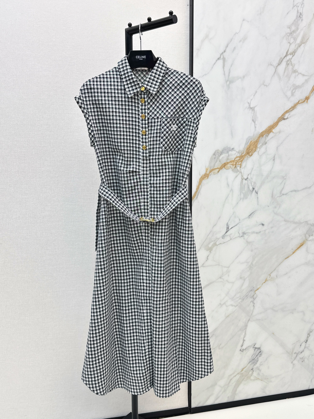 Celi New Retro plaid dress