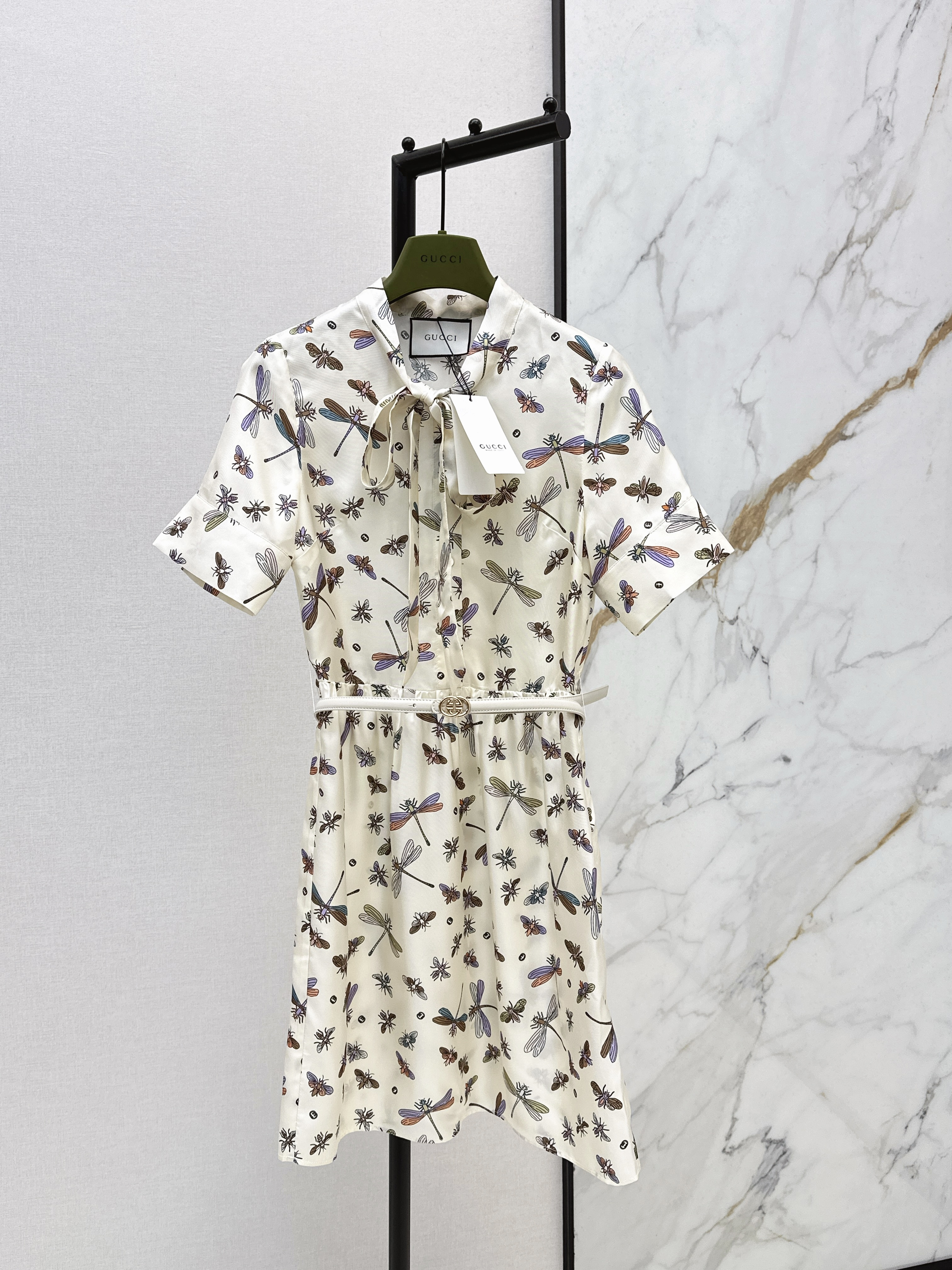 Guc New print silk dress