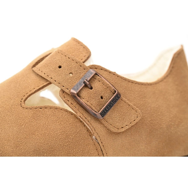 Birkenstock London Shearling Sandals Tea 1014962