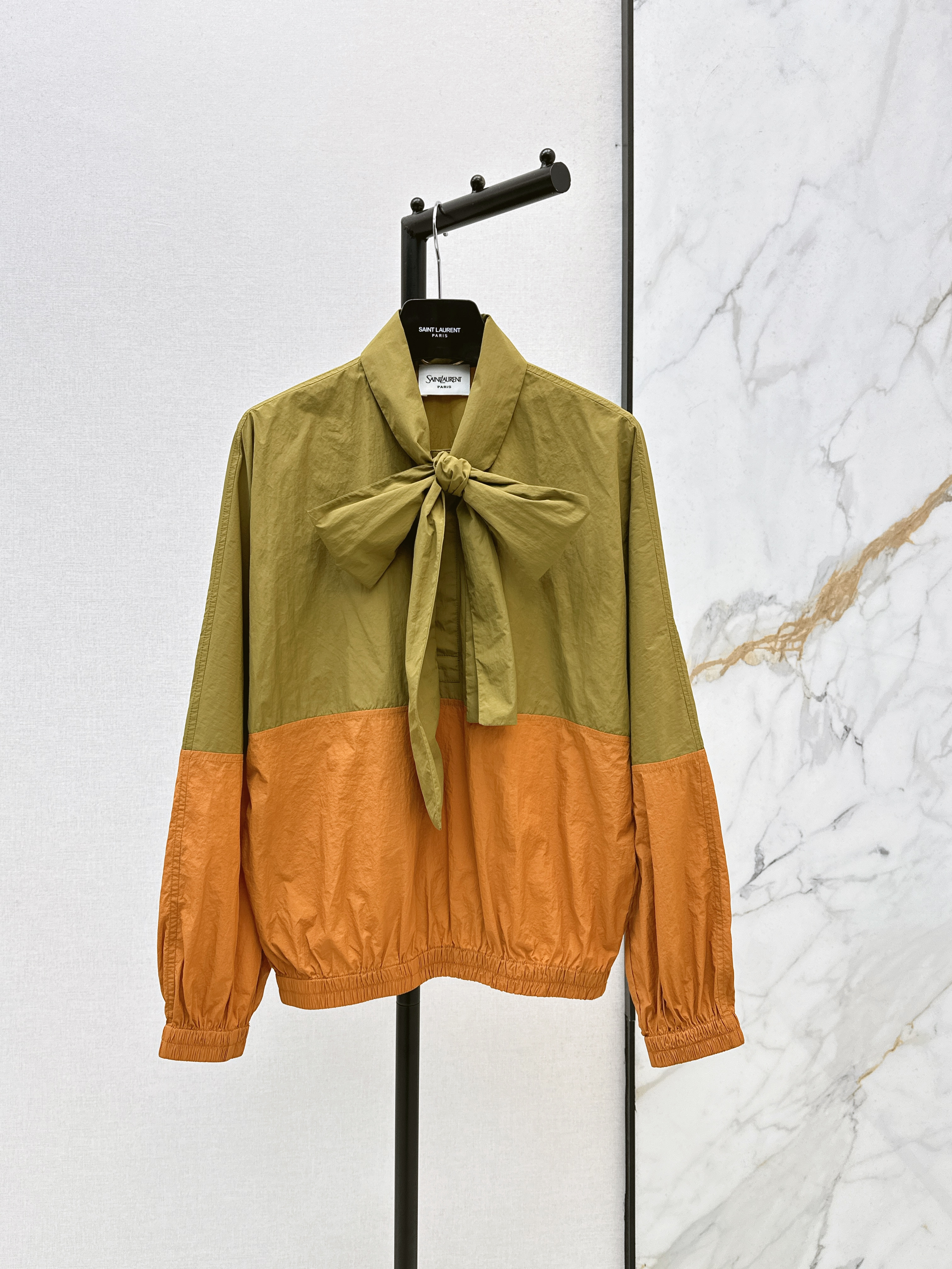 Saint New color blocking ribbon sweatshirt