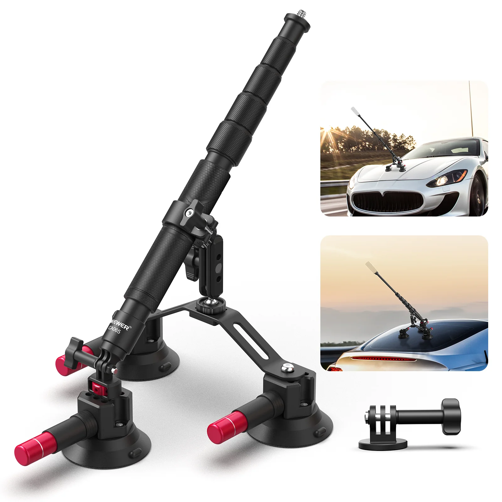 CA065 Triple Suction Cup Car Mount