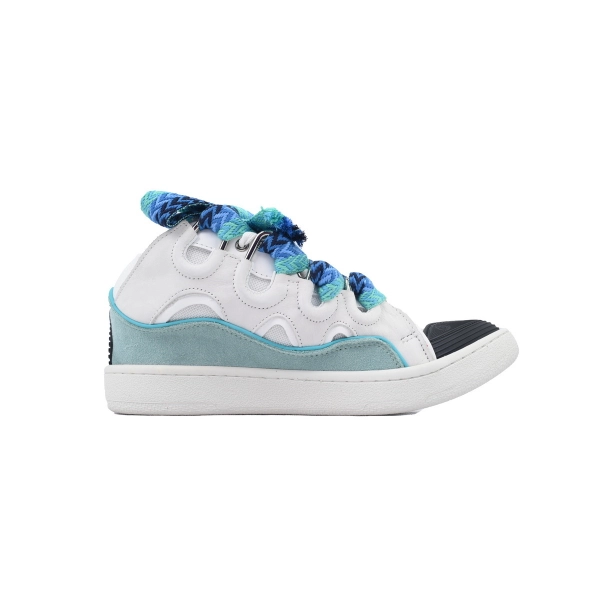 Lanvin Leather Curb White Blue
