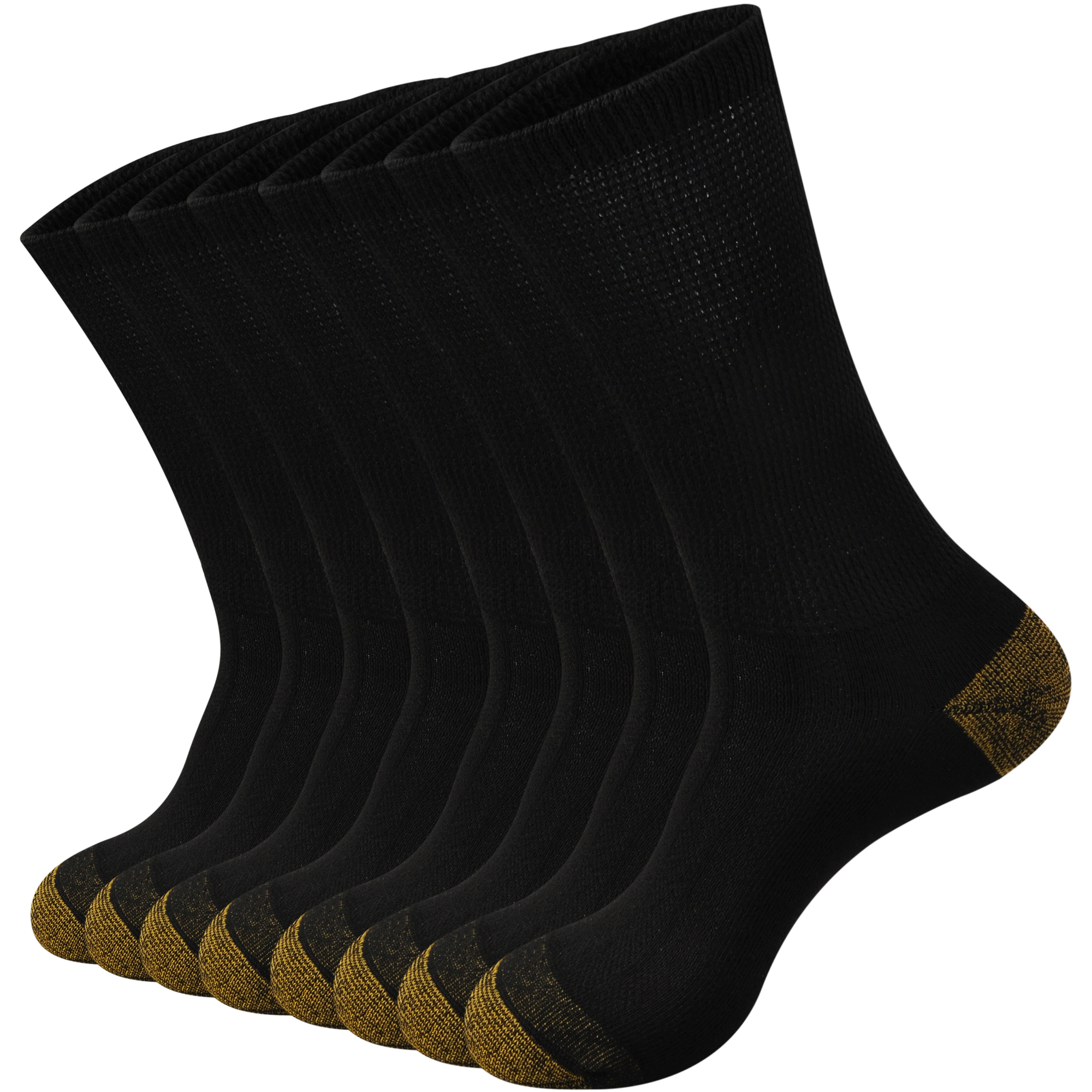 ECOEY Copper Ion Diabetic Socks for Men, Cotton Circulator Socks Non-Bonding Loose Wide Top, Crew Length 9-11 10-13