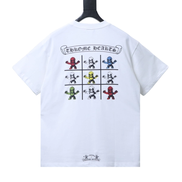 Chrome Hearts 9-Panel Skull Print Short-Sleeve T-Shirt  white