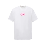 alo yoga T-shirt white ( pink label)