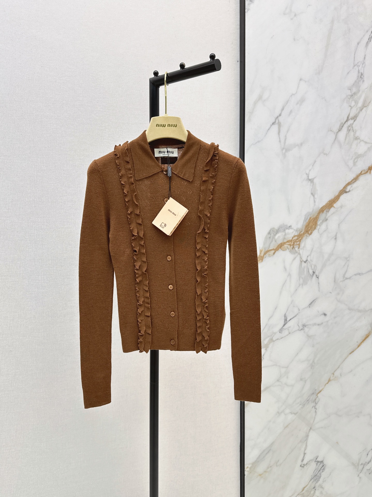 Miu New Ruffled Edge Cardigan