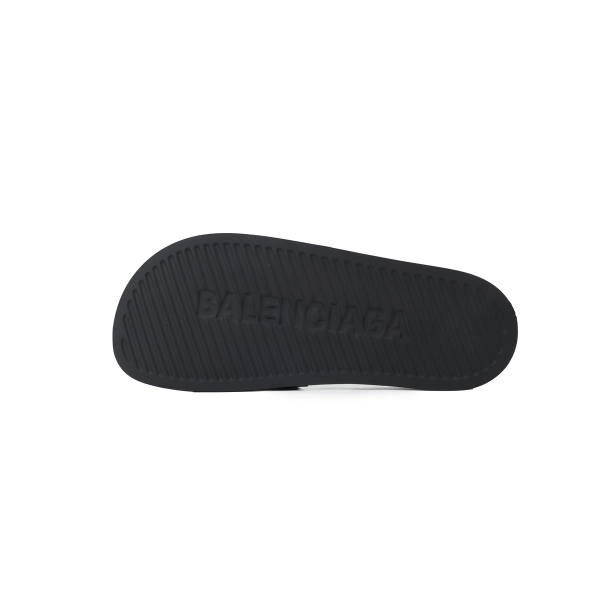 Balenciaga Round-Toe One-Strap Slippers