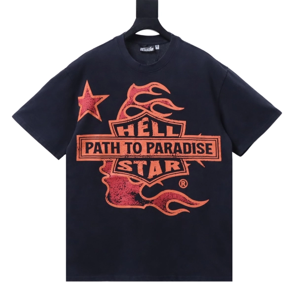 Hellstar Letter & Portrait Print Short-Sleeve T-Shirt