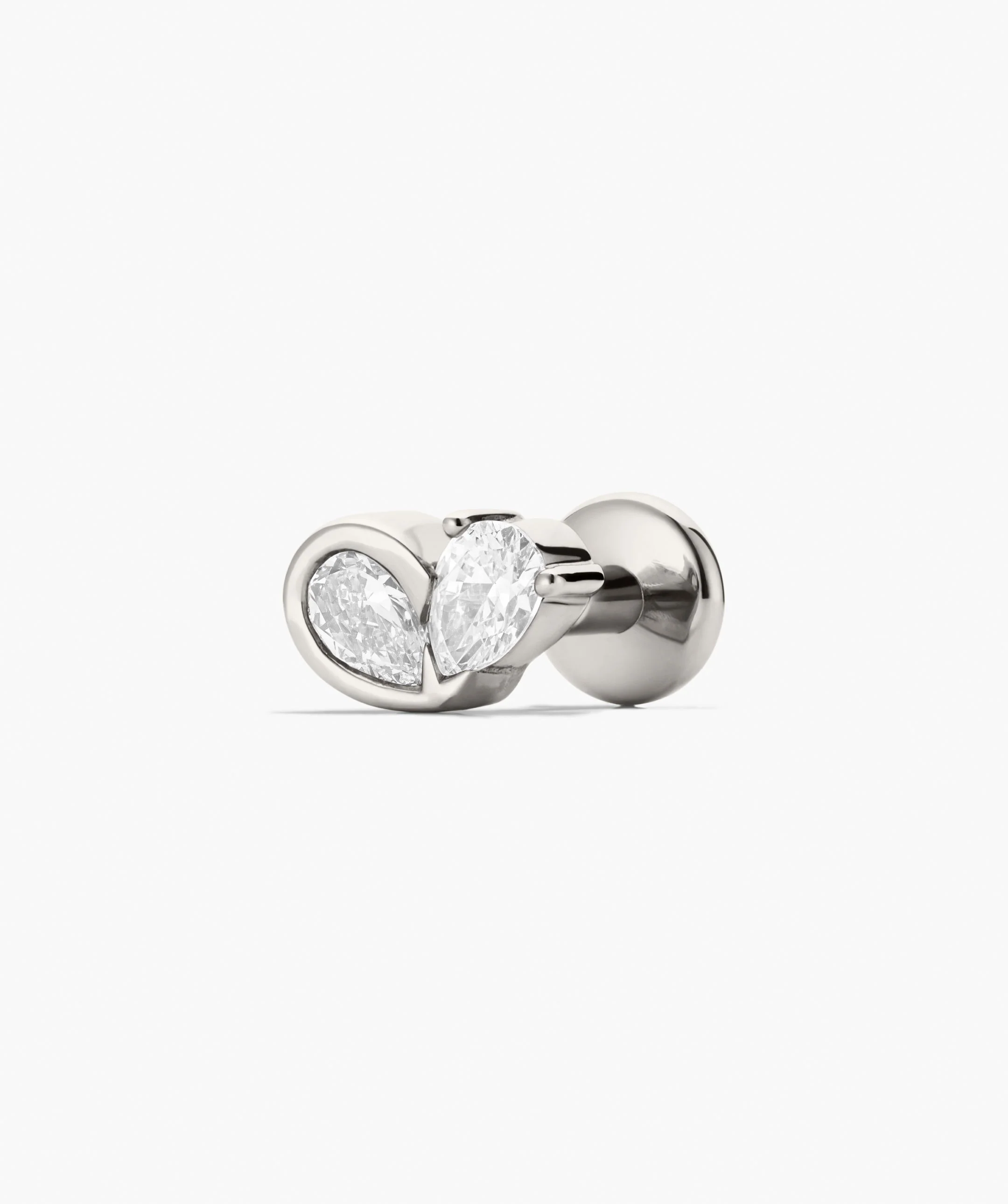 Piercing Studio - Two of Hearts Lab Grown Diamond Stud