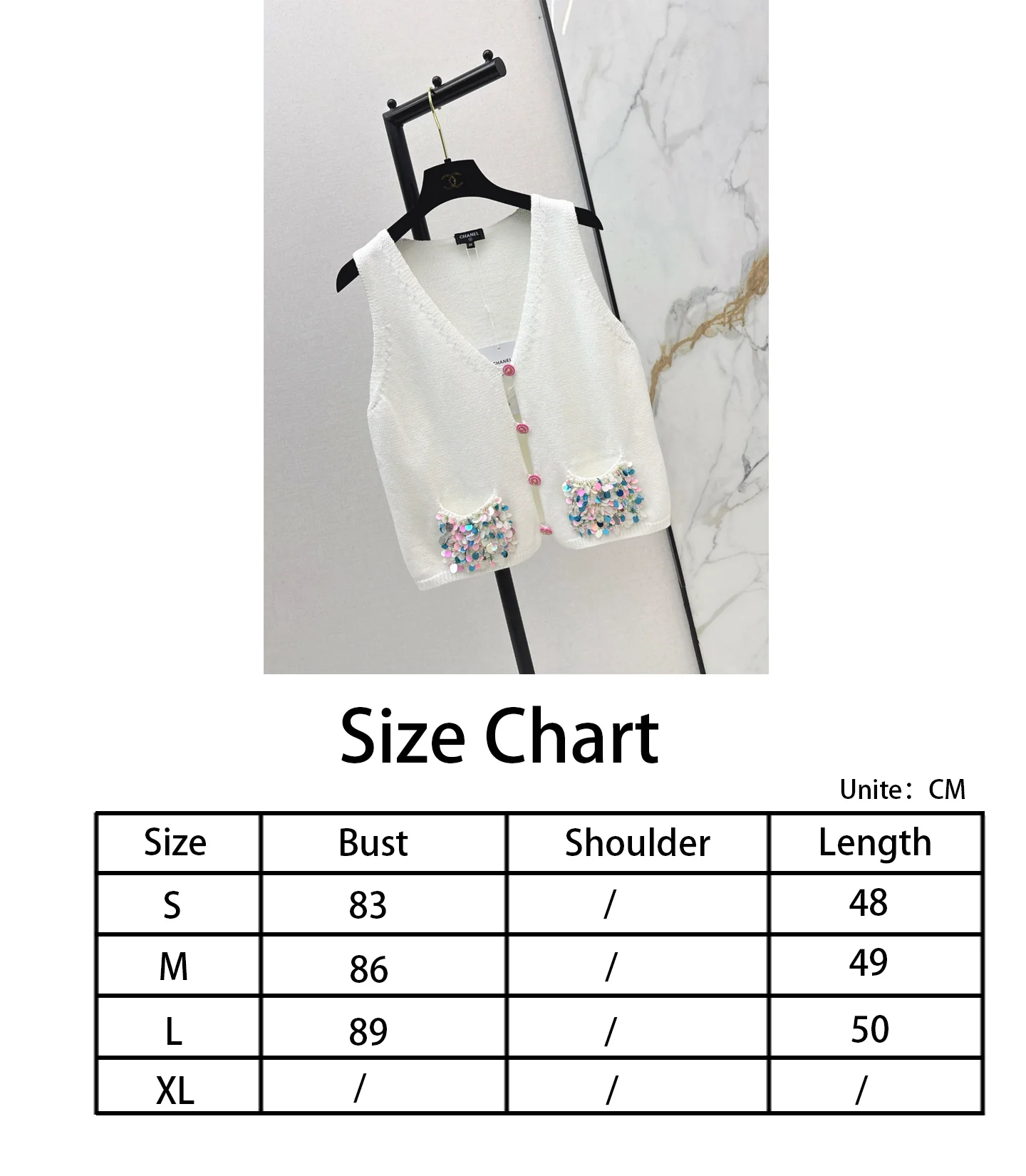 Chan NEW vintage sequin vest