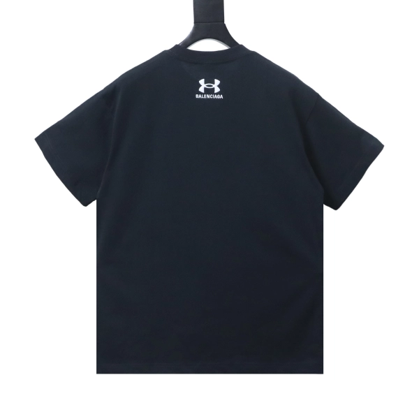 Balenciaga Clothes   x Under Armour Co-branded Embroidered Logo Short Sleeve T-shirt black
