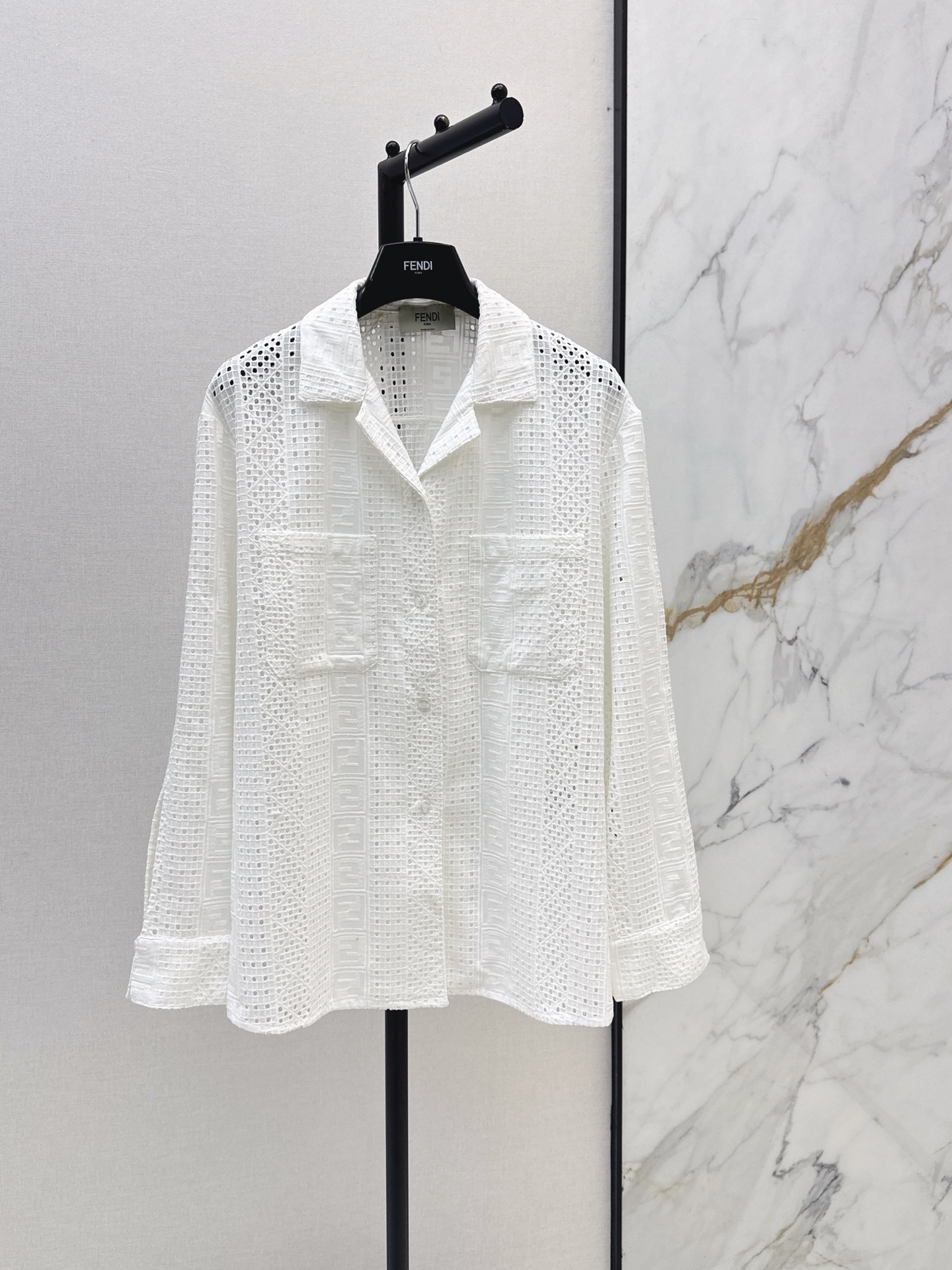 Fend New Lace cut-out shirt