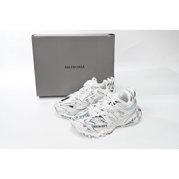 Balenciaga Track. Black Graffiti Art 542436 W3SRA 9014