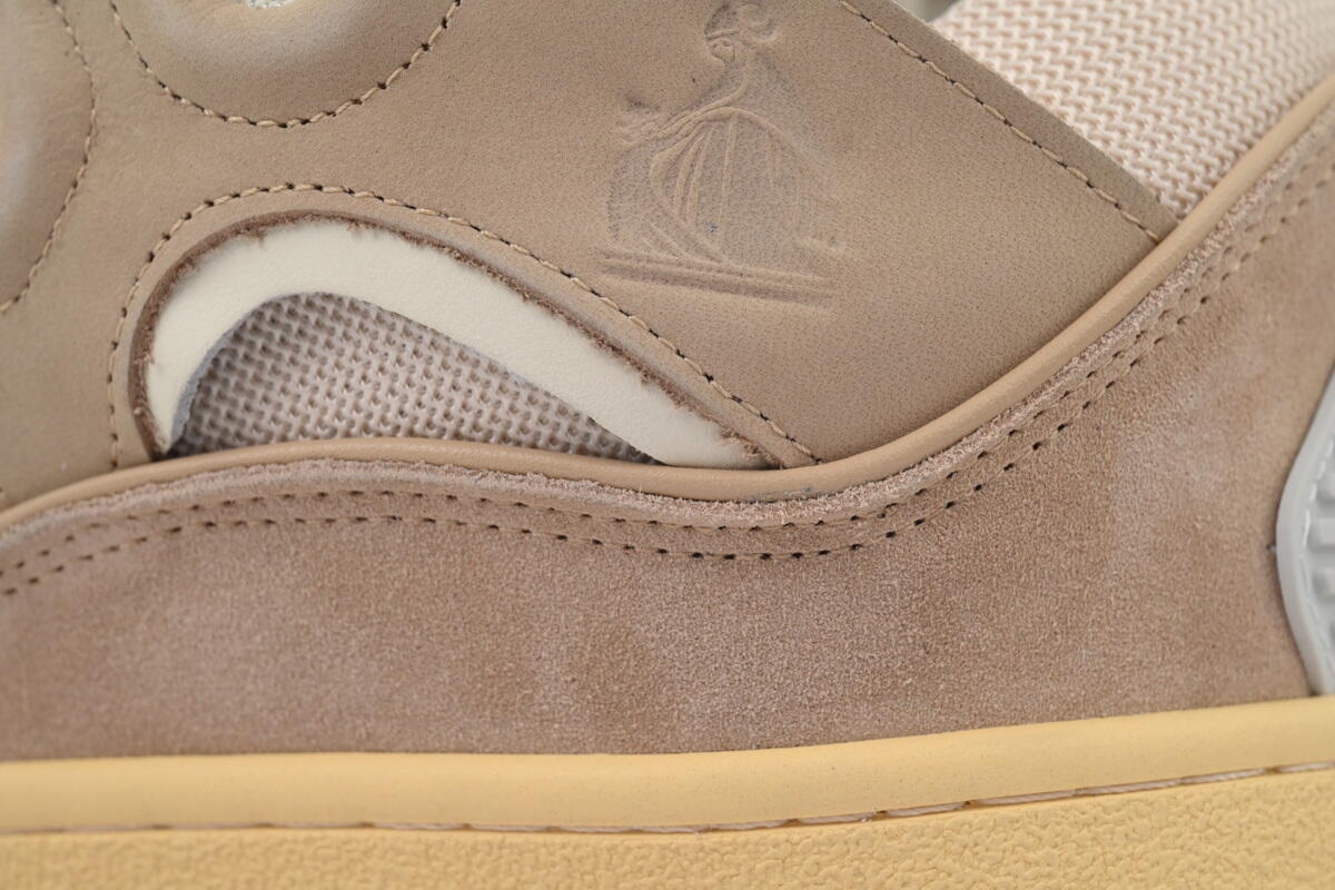 Lanvin Curb Sneakers White Brown