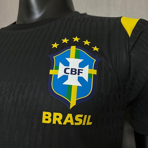Player Version 2026 Brazil Training Kit Black Jersey