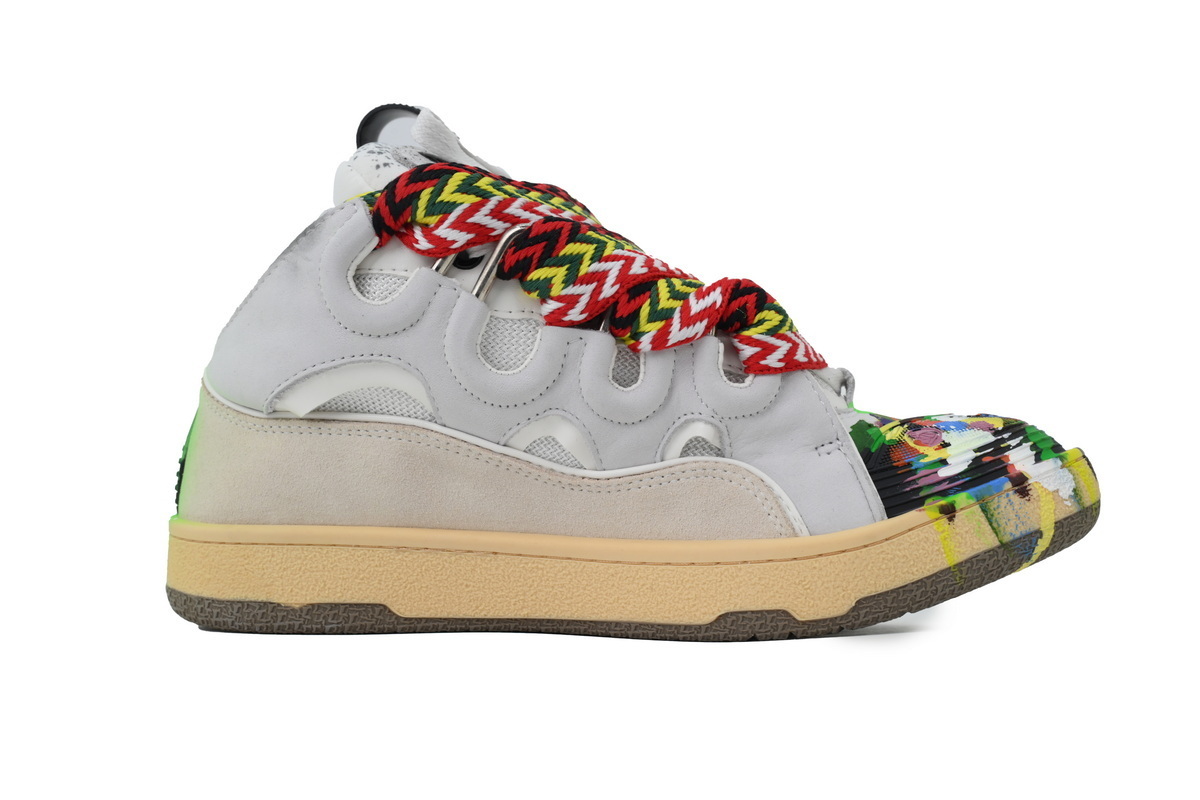 Lanvin Leather Curb x Gallery Dept Paint Drip Optical White