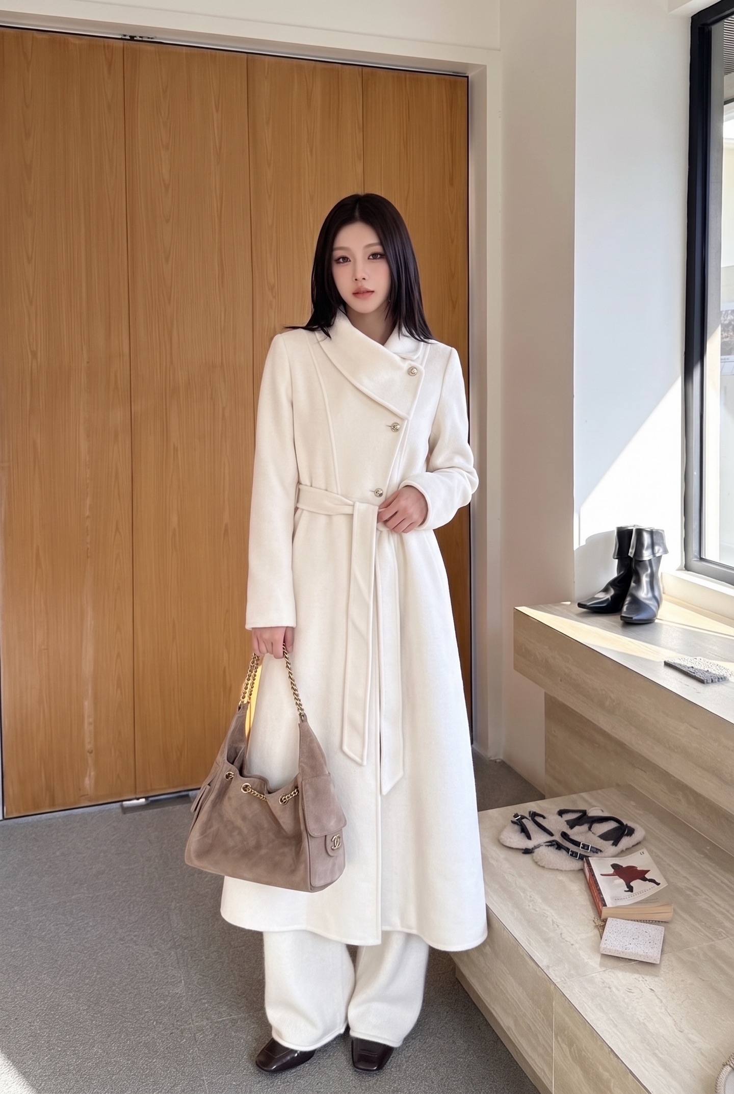 Miu New Waist-cinching coat