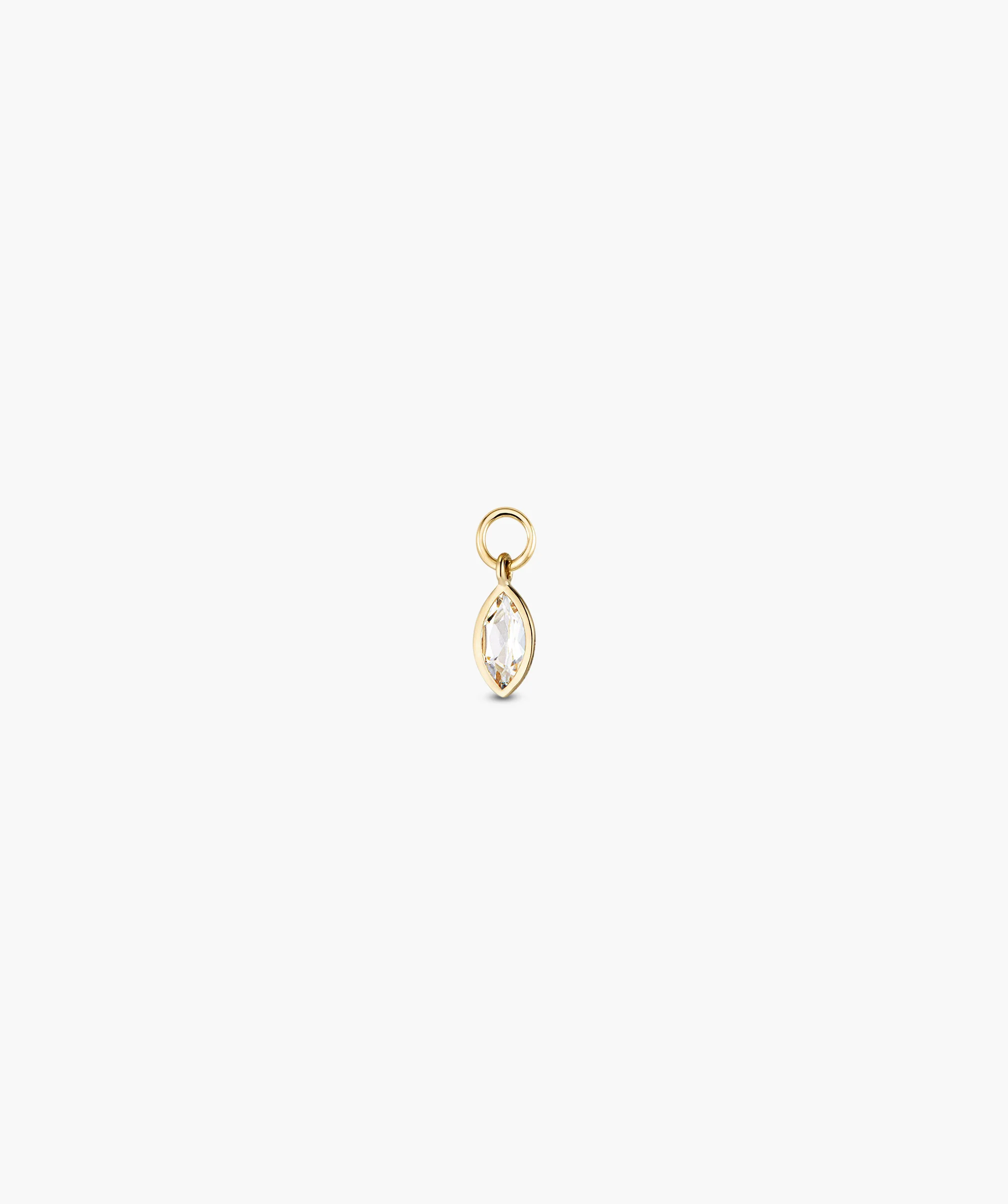 Marquise Gemstone Hoop Charm