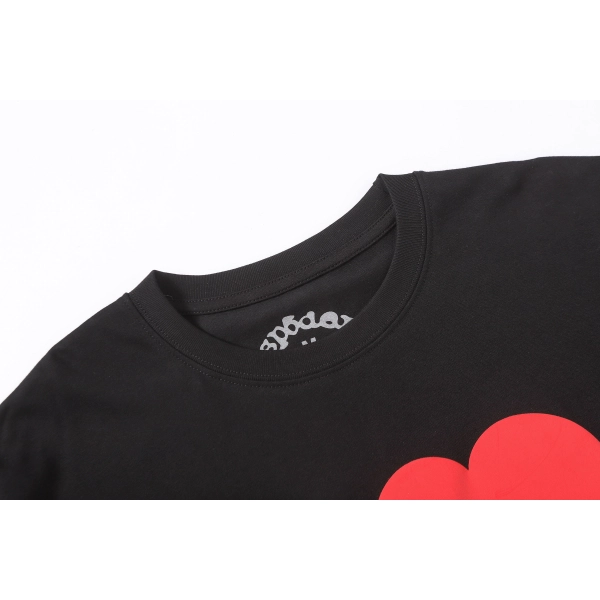 Sp5der T-Shirt T001 black  Red heart