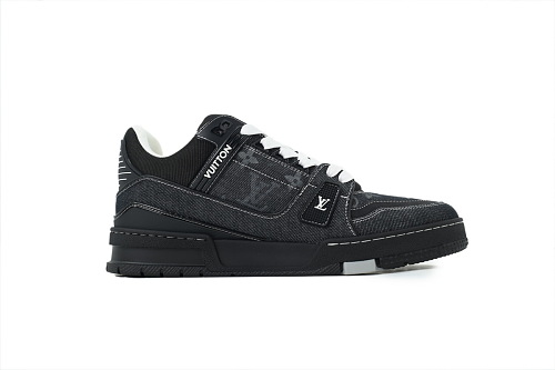 Pkkicks God Batch Louis Vuitton Sneakers Black Denim Fabric (NFC)