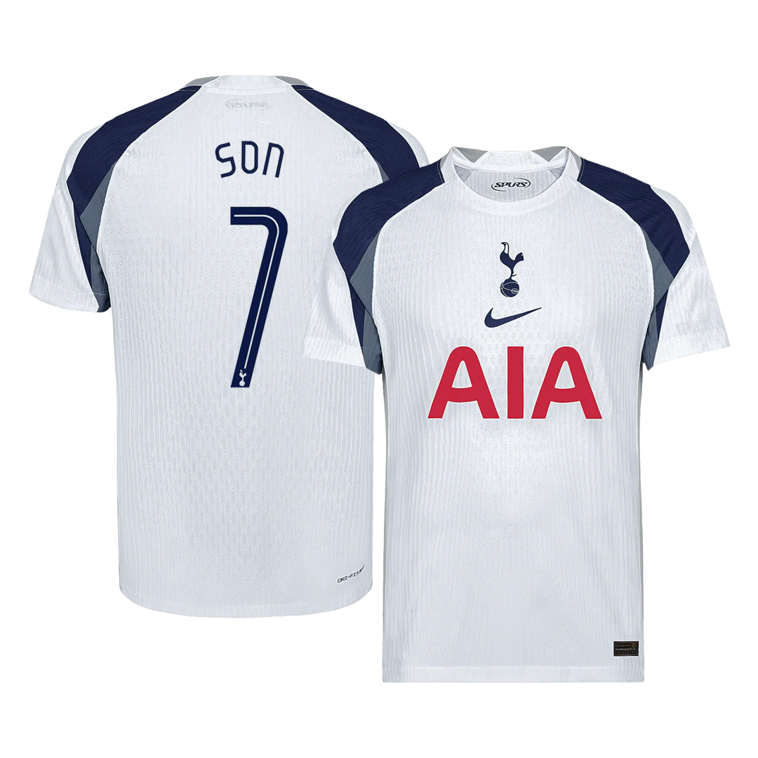 SON #7 Tottenham Hotspur Home Player Version Soccer Jersey 2025/26 White - UCL