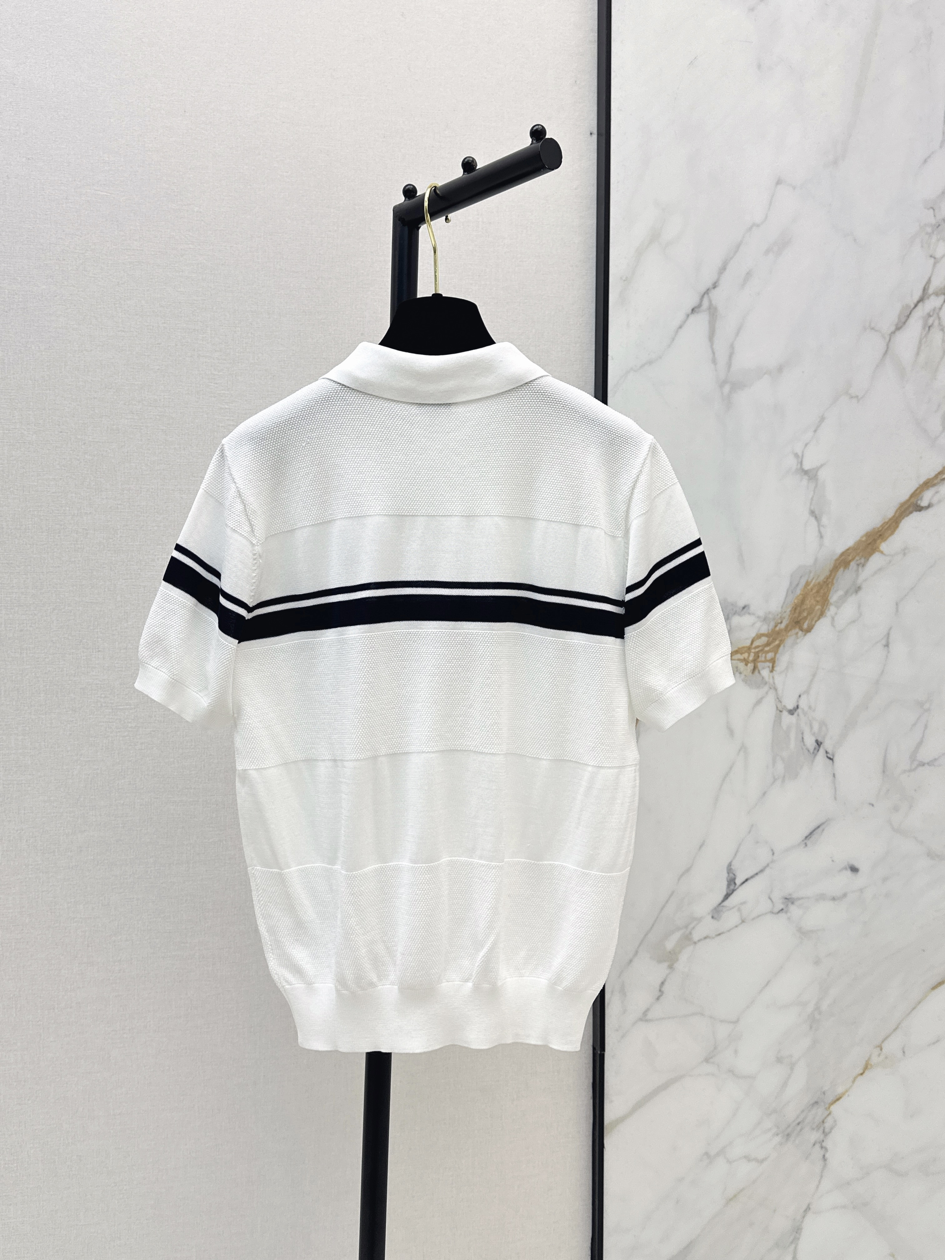 Chan New Jacquard Short-Sleeve Top
