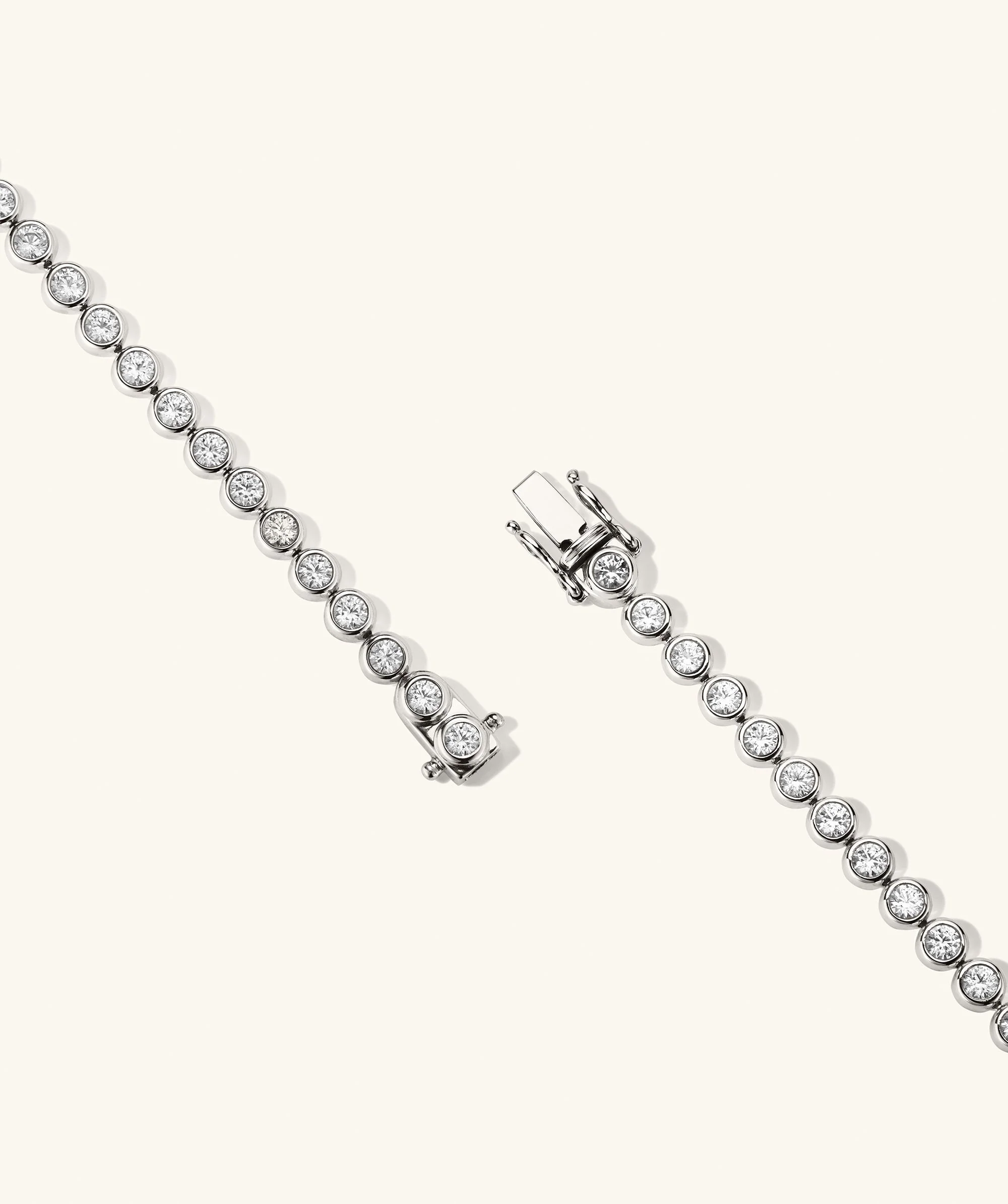 Zadie Bezel Lab Grown Sapphire Tennis Bracelet