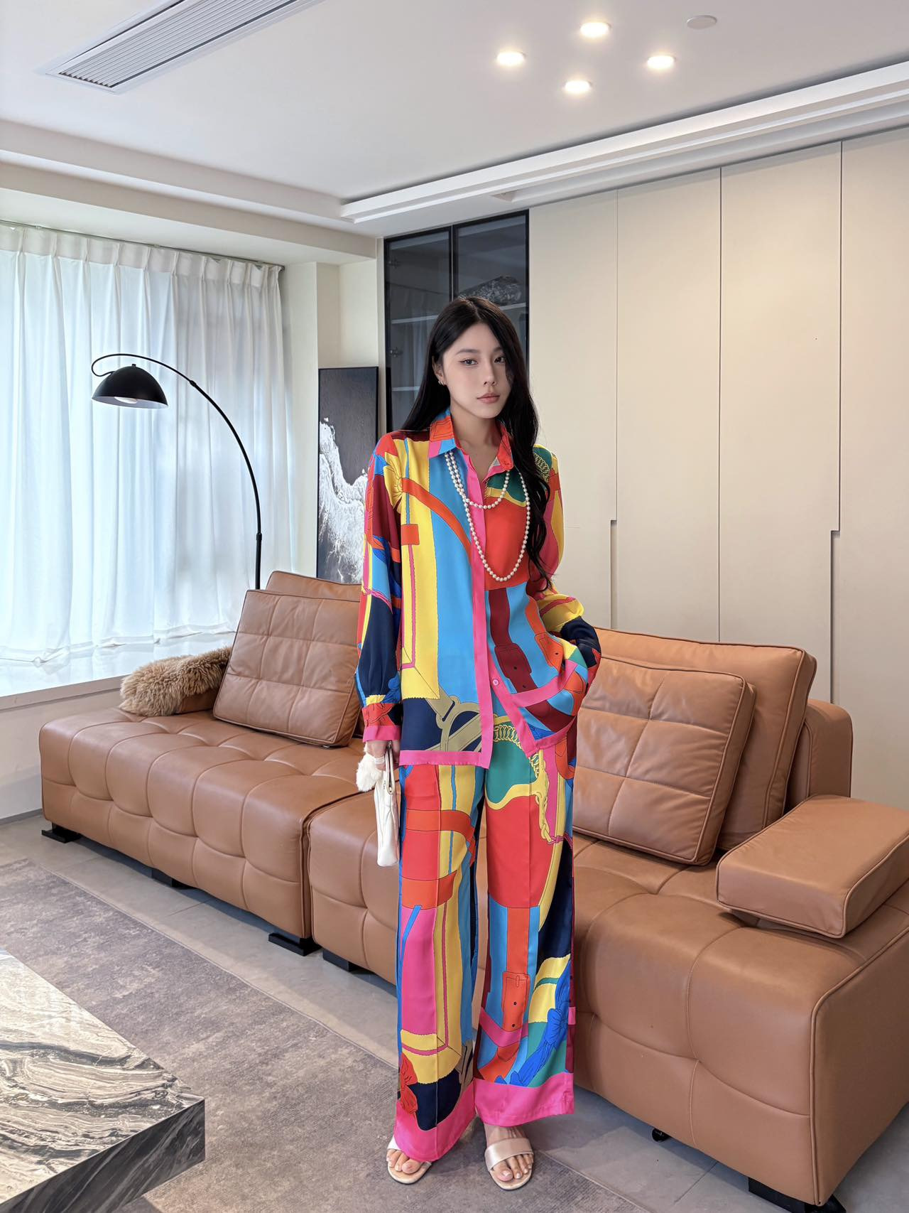 Herm New printed silk shirt