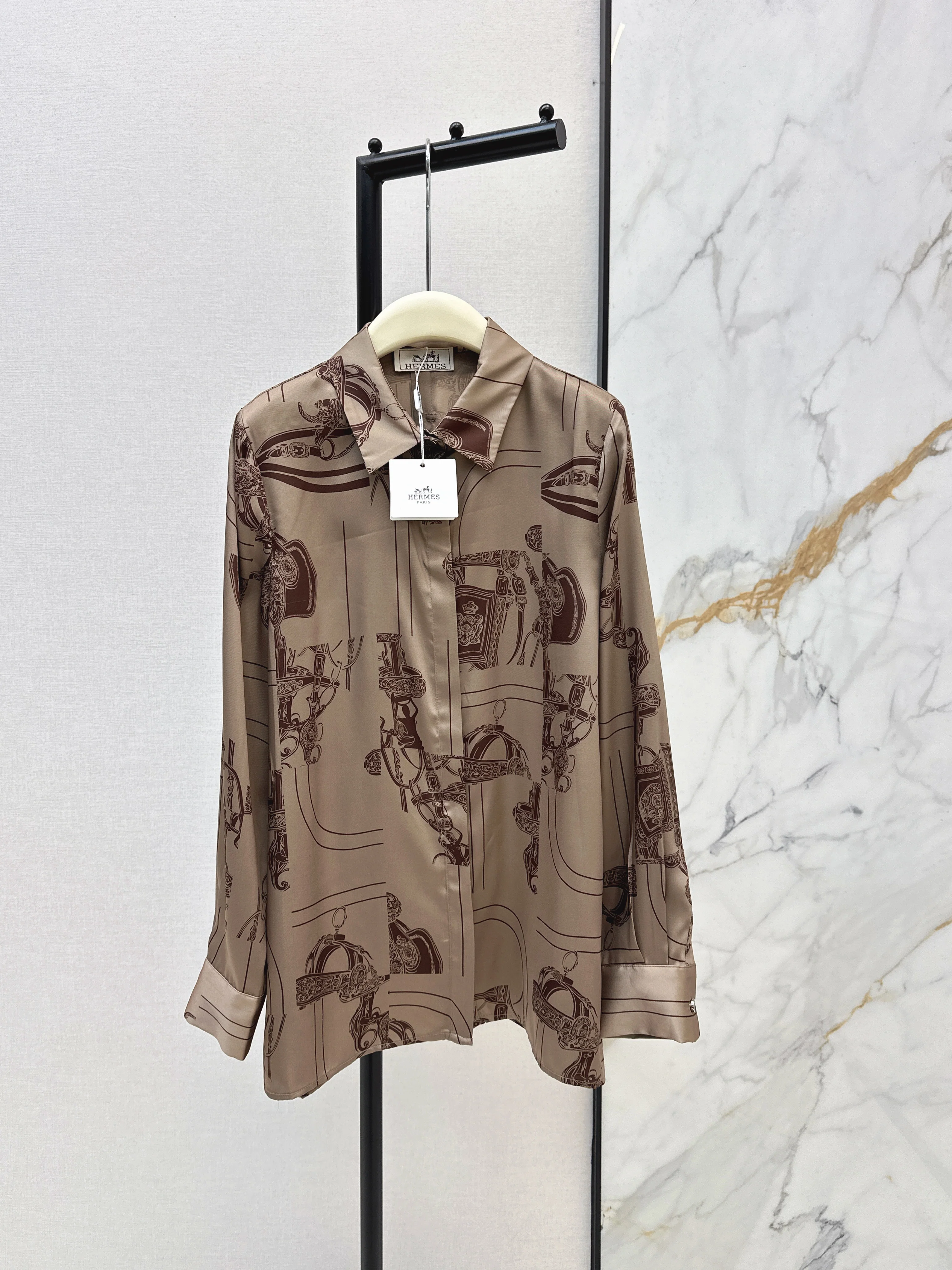 Herm NEW print silk shirts
