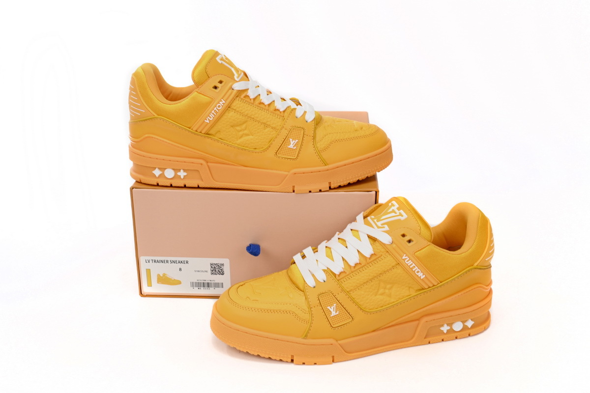 Pkkicks God Batch LOUIS VUITTON Trainer All Yellow Embossing 1AARG0