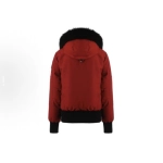 Moose Knuckles Red Jacket Black Wool Collar（NFC)