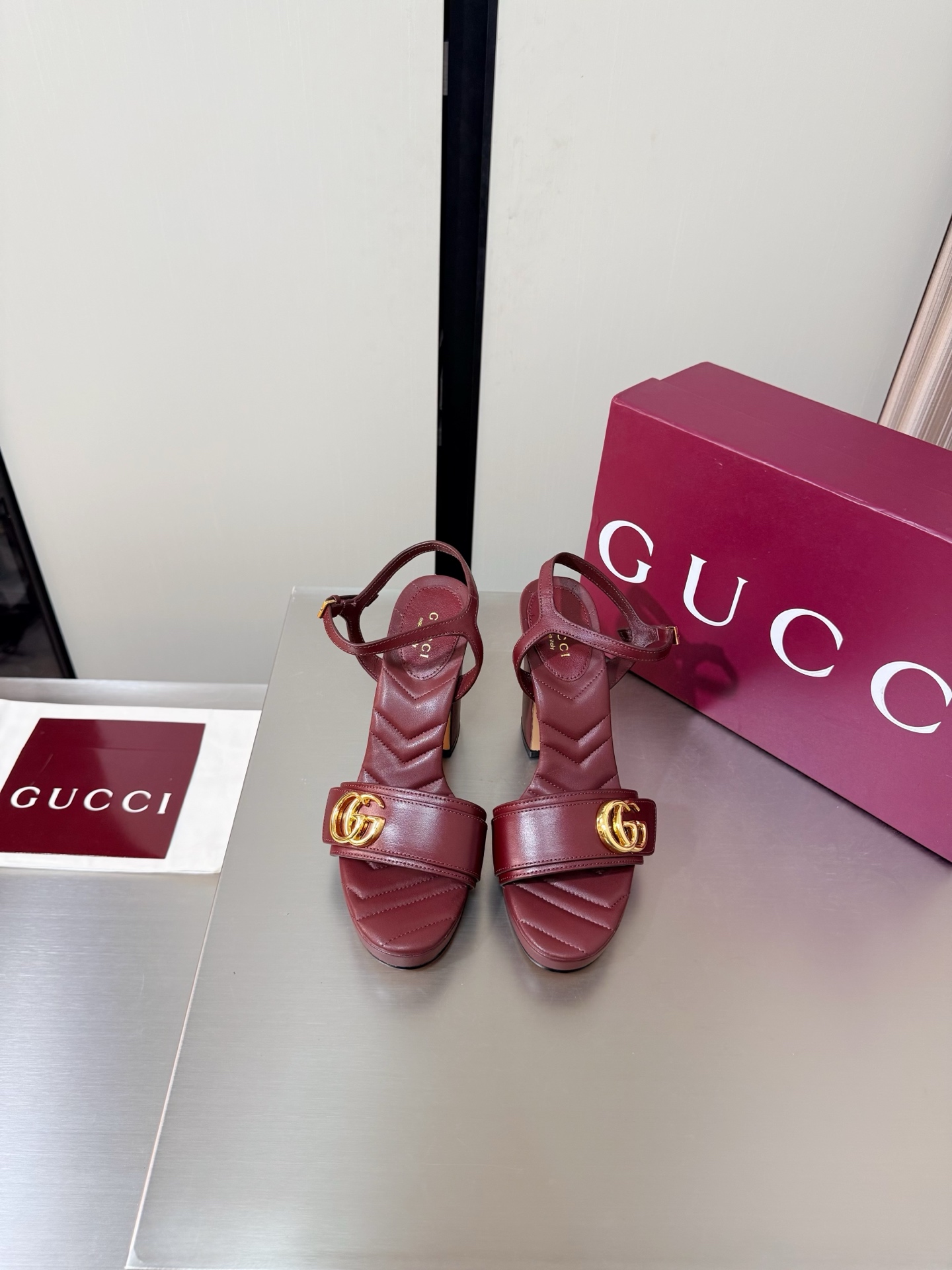 Gucc New Double G Accessories Chunky Heel Shoes
