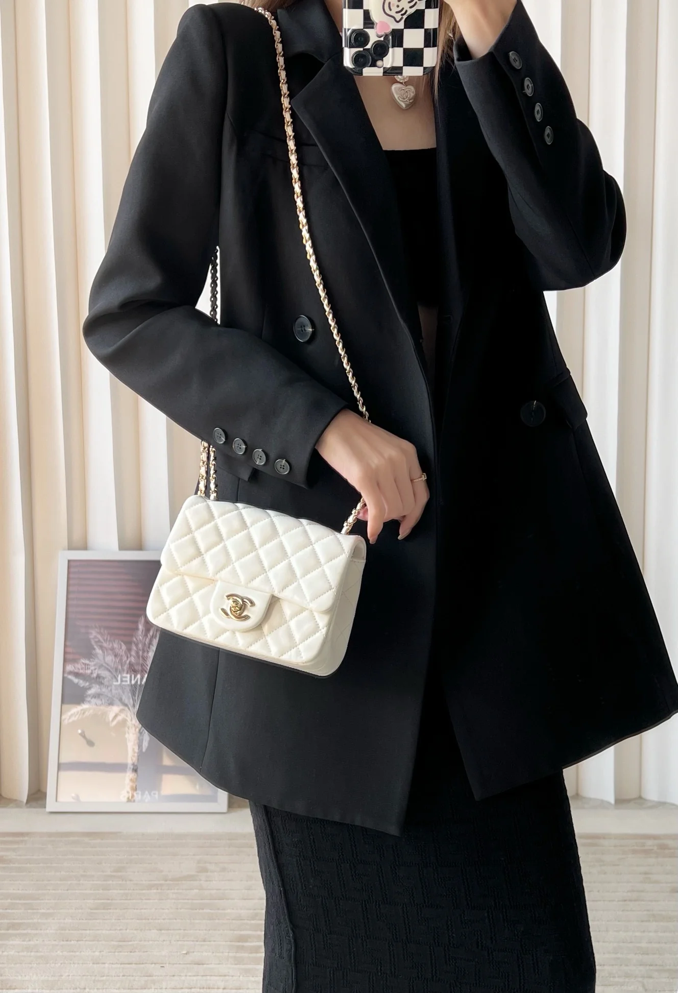 Chan New 23c square shoulder bag