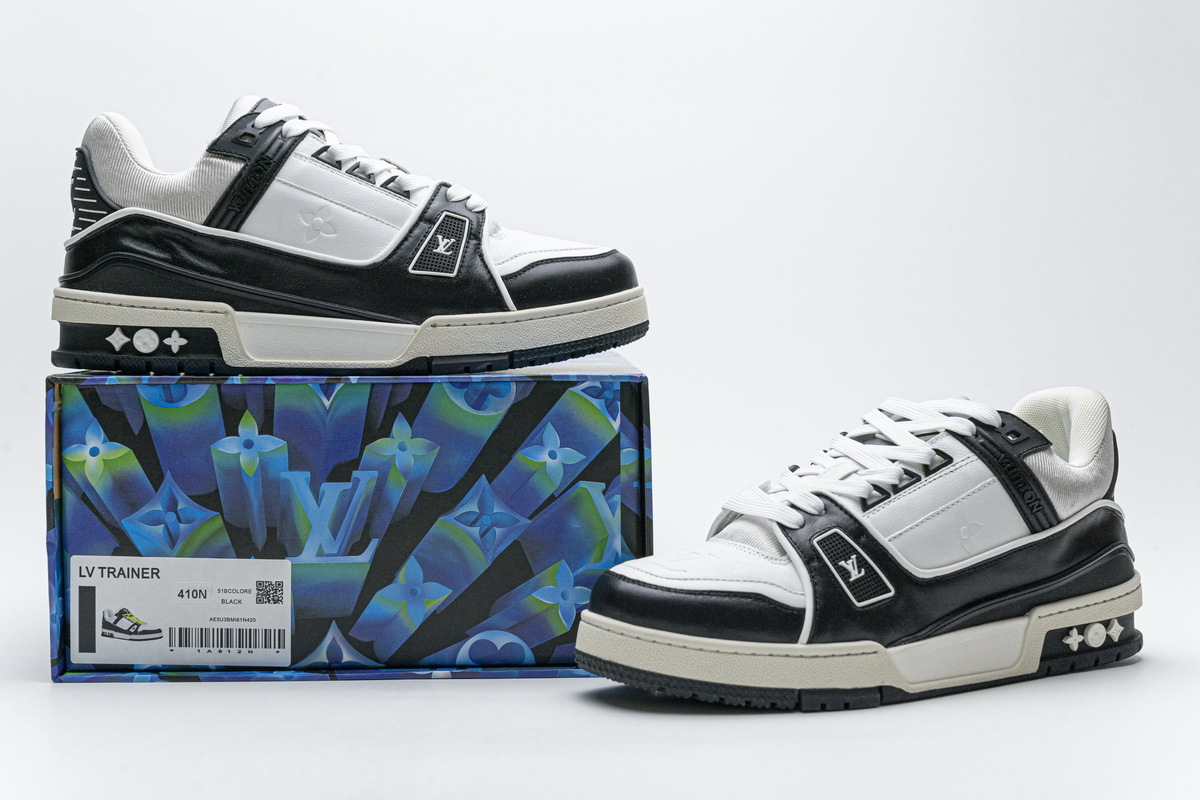 Pkkicks God Batch LOUIS VUITTON 20ss Trainer Black White
