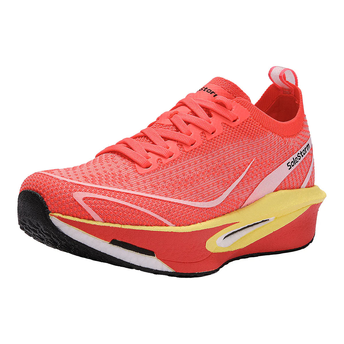 Women's Running Walking Tennis Shoes , Breathable Flyknit Upper & Easy-On Heel Design-SSOO3W