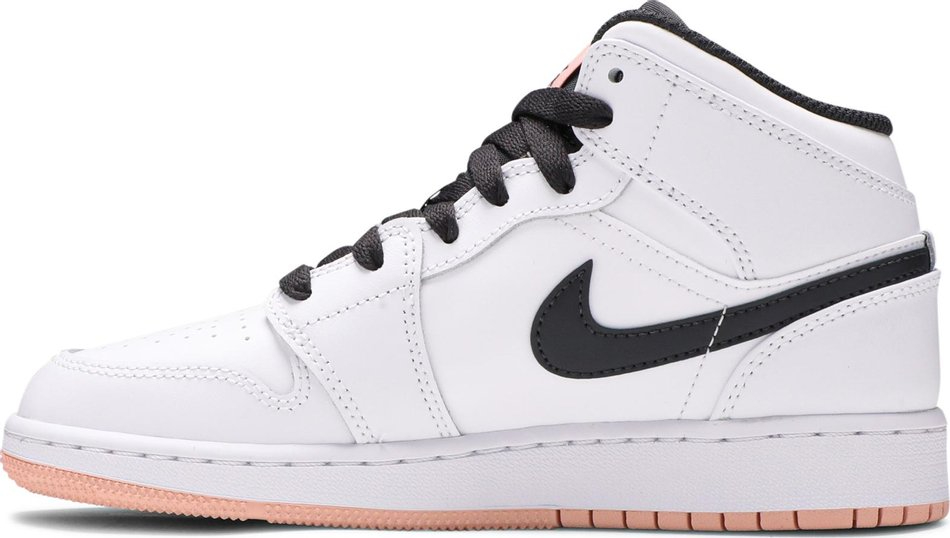 Air Jordan 1 Mid GS 'White Arctic Orange' 554725-180