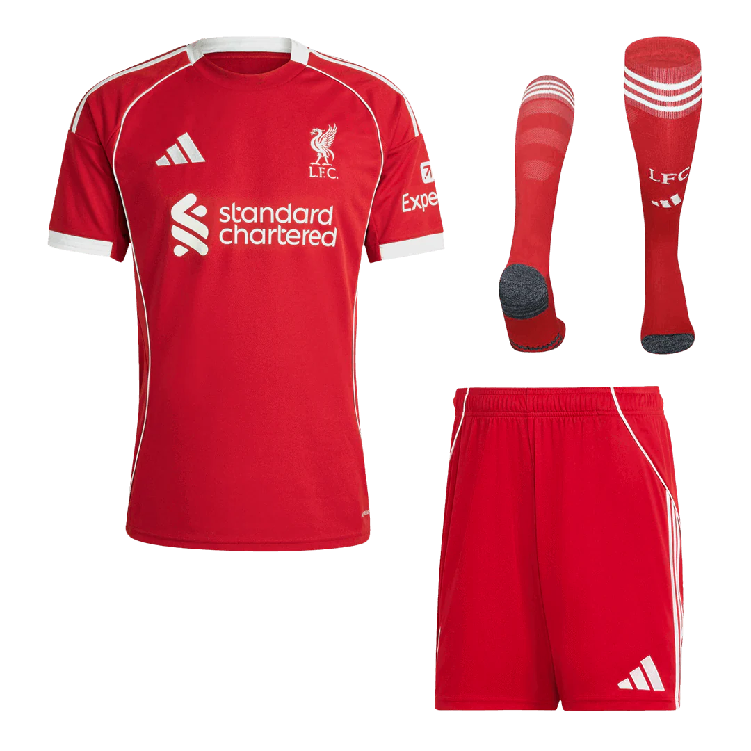 Kid's Liverpool Full Home Kit - Jersey+Shorts+Socks 2025/26