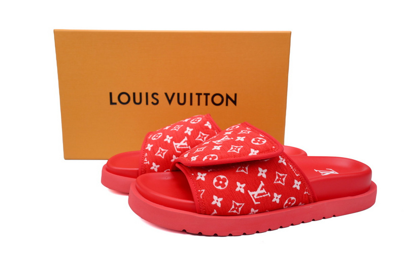 Pkkicks God Batch LOUIS VUITTON Miami flocked red